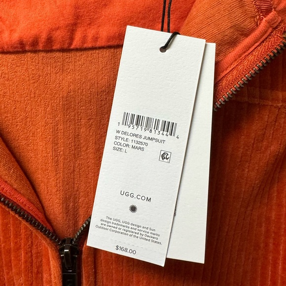 NWT UGG Delores jumpsuit Orange size Large - Picture 15 of 16